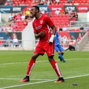 Frustration on the Field: Kodjia's Moment of Disappointment at Ashton Gate