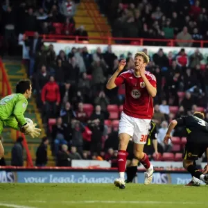 Frustration for Jon Stead as Bristol City and Cardiff Clash in Championship Match, 01/01/2011