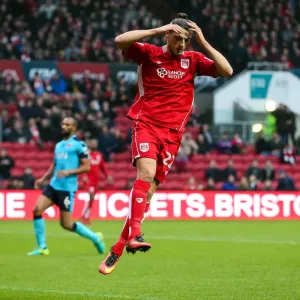 Frustration for Milan Djuric as He Misses Goal Opportunity for Bristol City against Fleetwood Town Frustration for Milan Djuric as He Misses Goal Opportunity for Bristol City against Fleetwood Town