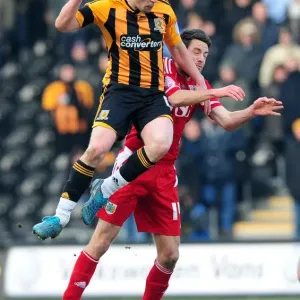 Print of Matthew Fryatt battling Cole Skuse for the high ball