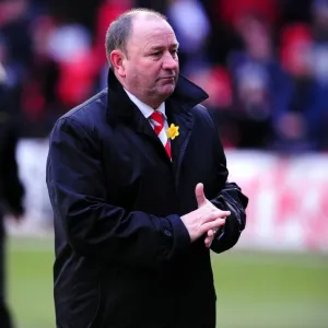 Gary Johnson Print - Bristol City Manager on the Touchline