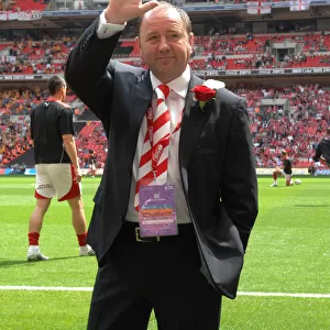 Gary Johnson at Wembley: Leading Bristol City in the 2008 Championship Play-Off Final