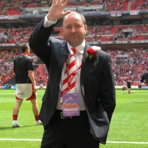 Gary Johnson at Wembley: Leading Bristol City in the 2008 Championship Play-Off Final Gary Johnson at Wembley: Leading Bristol City in the 2008 Championship Play-Off Final