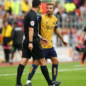 Gary O'Neil of Bristol City Discusses with Referee during Rotherham United vs. Bristol City Championship Match, September 10, 2016