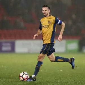 Print of Gary O'Neil in FA Cup Third Round Replay at Fleetwood Town Print of Gary O'Neil in FA Cup Third Round Replay at Fleetwood Town