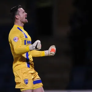 Print of Gillingham's Upset: Nelson Celebrates Goal Against Bristol City Print of Gillingham's Upset: Nelson Celebrates Goal Against Bristol City