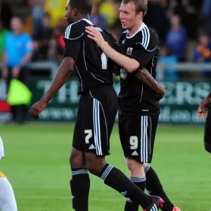 GOAL CELEBRATIONS for Bristol Citys David Clarkson GOAL CELEBRATIONS for Bristol Citys David Clarkson
