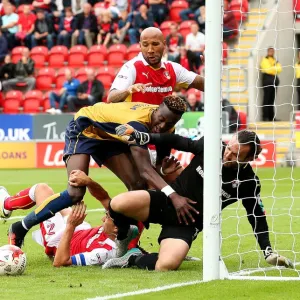 Goal Mouth Drama: Abraham's Scramble in Rotherham United vs. Bristol City Championship Clash