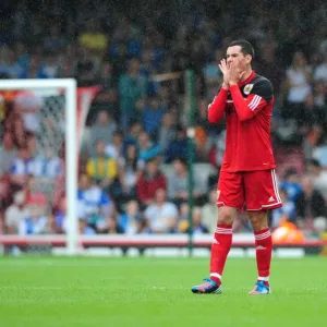 Bristol City's Greg Cunningham in Print at Louis Carey Testimonial