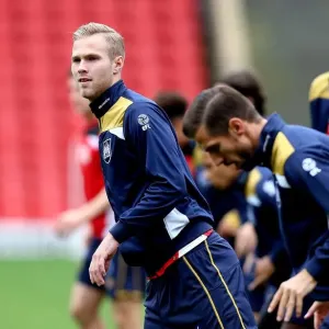 Gustav Engvall Print - Bristol City Warms Up Gustav Engvall Print - Bristol City Warms Up