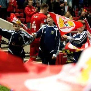 Half Time Flag Bearers at Ashton Gate: Bristol City vs. Norwich City, Sky Bet Championship