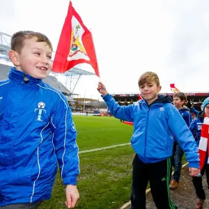 Half Time Parade: Bristol City vs Birmingham City - Sky Bet Championship, Ashton Gate Stadium (January 2016)