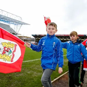 Half Time Parade: Sky Bet Championship Clash between Bristol City and Birmingham City at Ashton Gate Stadium