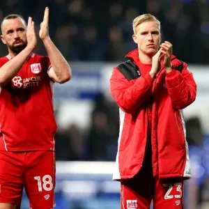 Hordur Magnusson and Aaron Wilbraham of Bristol City in Action Against Ipswich Town, Portman Road, 2016