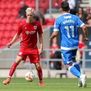 Hordur Magnusson vs Gary Roberts: Intense Clash at Ashton Gate - Bristol City vs Portsmouth Pre-Season Friendly