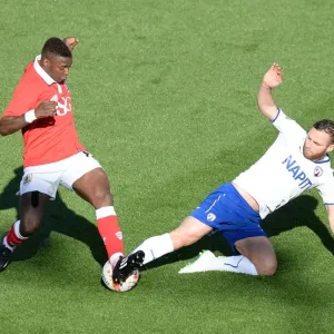 Intense Battle on the Pitch: Kieran Agard vs Jimmy Ryan - Bristol City vs Chesterfield Football Match