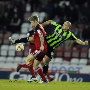 Print of Jon Stead vs. Adam El-Abd in Action Print of Jon Stead vs. Adam El-Abd in Action