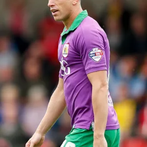 Intense Focus: Aaron Wilbraham of Bristol City at Fleetwood Town, 2014