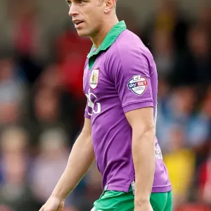 Intense Focus: Aaron Wilbraham of Bristol City at Fleetwood Town, 2014