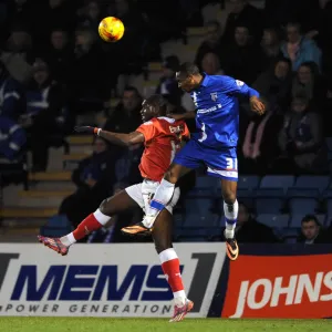 Print of Jay Emmanuel-Thomas vs Gavin Hoyte Header Battle Print of Jay Emmanuel-Thomas vs Gavin Hoyte Header Battle