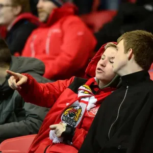 Intense Moment at Ashton Gate: Sky Bet Championship Showdown between Bristol City and Fulham Intense Moment at Ashton Gate: Sky Bet Championship Showdown between Bristol City and Fulham