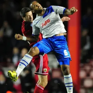 Print of a Championship football match moment at Ashton Gate Stadium