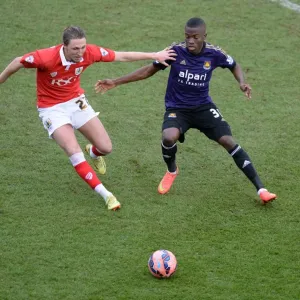 Luke Ayling and Enner Valencia in Intense Moment Print