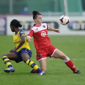 Intense Rivalry: Jasmine Matthews vs. Danielle Carter Clash in FA WSL Match - Bristol City FC vs. Arsenal Ladies