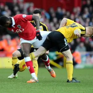 Intense Rivalry: Kennedy Grabs Emmanuel-Thomas Shorts During Bristol City vs Sheffield United Match