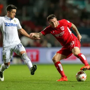 Intense Rivalry: Lee Tomlin vs Pablo Hernandez Battle at Ashton Gate - Bristol City vs Leeds United, Sky Bet EFL Championship Intense Rivalry: Lee Tomlin vs Pablo Hernandez Battle at Ashton Gate - Bristol City vs Leeds United, Sky Bet EFL Championship