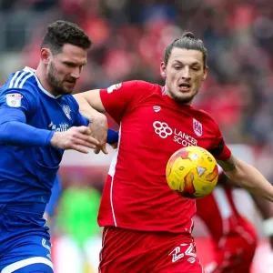 Print of Morrison vs Djuric in Bristol City vs Cardiff City Print of Morrison vs Djuric in Bristol City vs Cardiff City