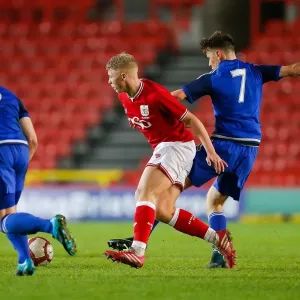 Intense Rivalry Print - Bristol City U18 vs Cardiff City U18 at Ashton Gate