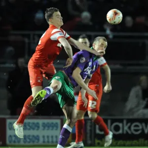 Intense Rivalry: Wilbraham vs. Lowry Clash in Leyton Orient vs. Bristol City Football Match, Sky Bet League One (March 2015) Intense Rivalry: Wilbraham vs. Lowry Clash in Leyton Orient vs. Bristol City Football Match, Sky Bet League One (March 2015)