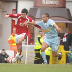 Ivan Sproule in Action for Bristol City Against Colchester United