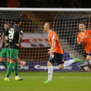 Jack Marriott's Goal Gives Luton Town 1-0 Lead Over Bristol City, Capital One Cup 2015 Jack Marriott's Goal Gives Luton Town 1-0 Lead Over Bristol City, Capital One Cup 2015