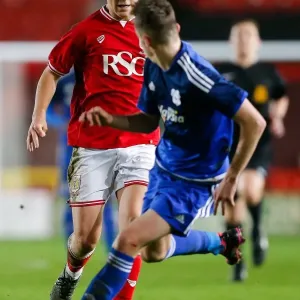Print of Jake Andrews in FA Youth Cup action at Ashton Gate Stadium