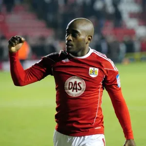 Jamal Campbell-Ryce in Action: Bristol City vs Cardiff City, 2011 Championship Football Match at Ashton Gate Stadium