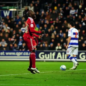 Jamal Campbell-Ryce's Goal Celebration: QPR vs. Bristol City, Championship Match, 03/01/2011