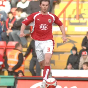 Jamie McAllister in Action for Bristol City Against Blackpool