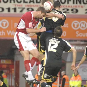 Jamie McCombe in Action for Bristol City Against Cardiff City