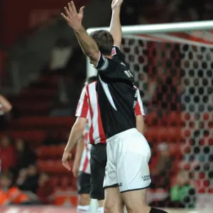 Jamie McCombe Penalty Appeal Print (Southampton v Bristol City) Jamie McCombe Penalty Appeal Print (Southampton v Bristol City)