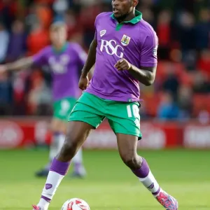 Jay Emmanuel-Thomas in Action: Barnsley vs. Bristol City Football Match (2014) Jay Emmanuel-Thomas in Action: Barnsley vs. Bristol City Football Match (2014)
