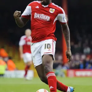 Jay Emmanuel-Thomas in Action: Bristol City vs Gillingham, Sky Bet League One, 1st March 2014