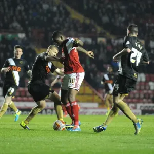 Jay Emmanuel-Thomas Breaks Through: Bristol City vs Swindon Town, Sky Bet League One Jay Emmanuel-Thomas Breaks Through: Bristol City vs Swindon Town, Sky Bet League One