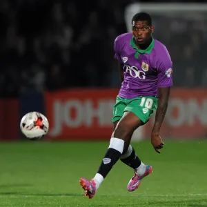 Jay Emmanuel-Thomas of Bristol City in Action against Cheltenham Town, October 8, 2014