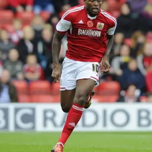Jay Emmanuel-Thomas in FA Cup Action for Bristol City vs Dagenham and Redbridge, November 2013