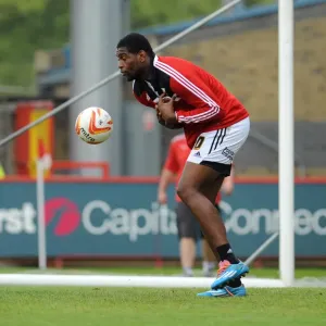 Jay Emmanuel-Thomas Unconventional Role: Goalkeeper Warm-Up for Bristol City at Stevenage, 2014 Jay Emmanuel-Thomas Unconventional Role: Goalkeeper Warm-Up for Bristol City at Stevenage, 2014