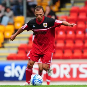 Jody Morris in Action Print - Bristol City vs St Johnstone