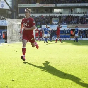 Joe Bryan of Bristol City in Action against Ipswich Town, Sky Bet Championship 2015