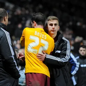Joe Bryan and Matthew Bates: A Moment After the Bradford City vs. Bristol City Match, January 11, 2014 Joe Bryan and Matthew Bates: A Moment After the Bradford City vs. Bristol City Match, January 11, 2014